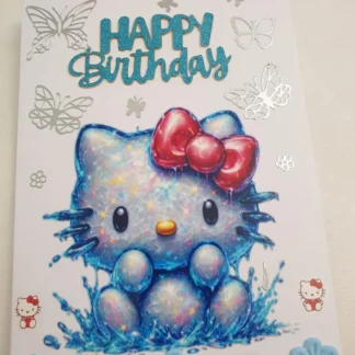 Hello Kitty Sanrio Handmade 3D Birthday Card